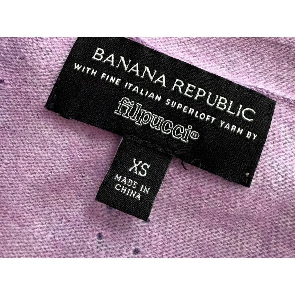 Banana Republic Fine Italian Superloft Yarn Lilac Purple XS Sweater